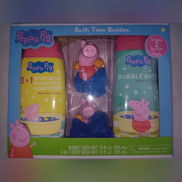 NWOT Peppa Pig bubble gum scented bathtime buddies - Picture 7 of 8